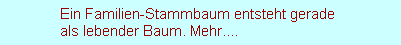 Ein Familien-Stammbaum entsteht gerade
               als lebender Baum. Mehr....